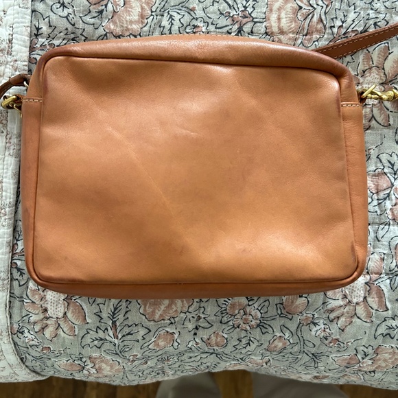 Clare V Midi Sac Natural with Stripes Leather Crossbody Bag - Picture 13 of 15